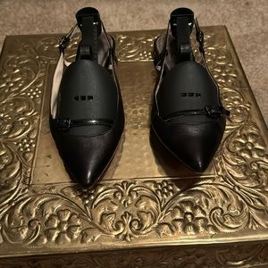 Coach Black Slingback Heels.